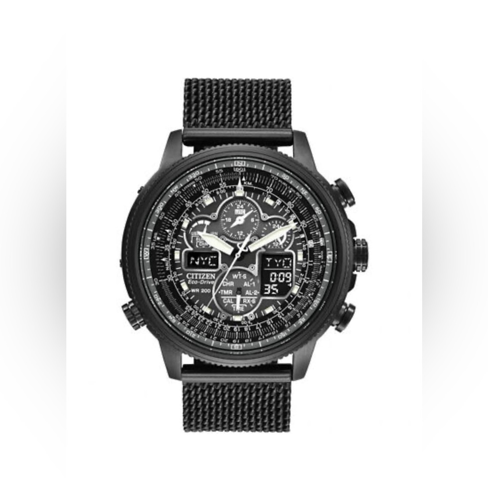 Citizen Navihawk Eco-Drive Chronograph Men's Watch MINT CONDITION HARDLY WORN